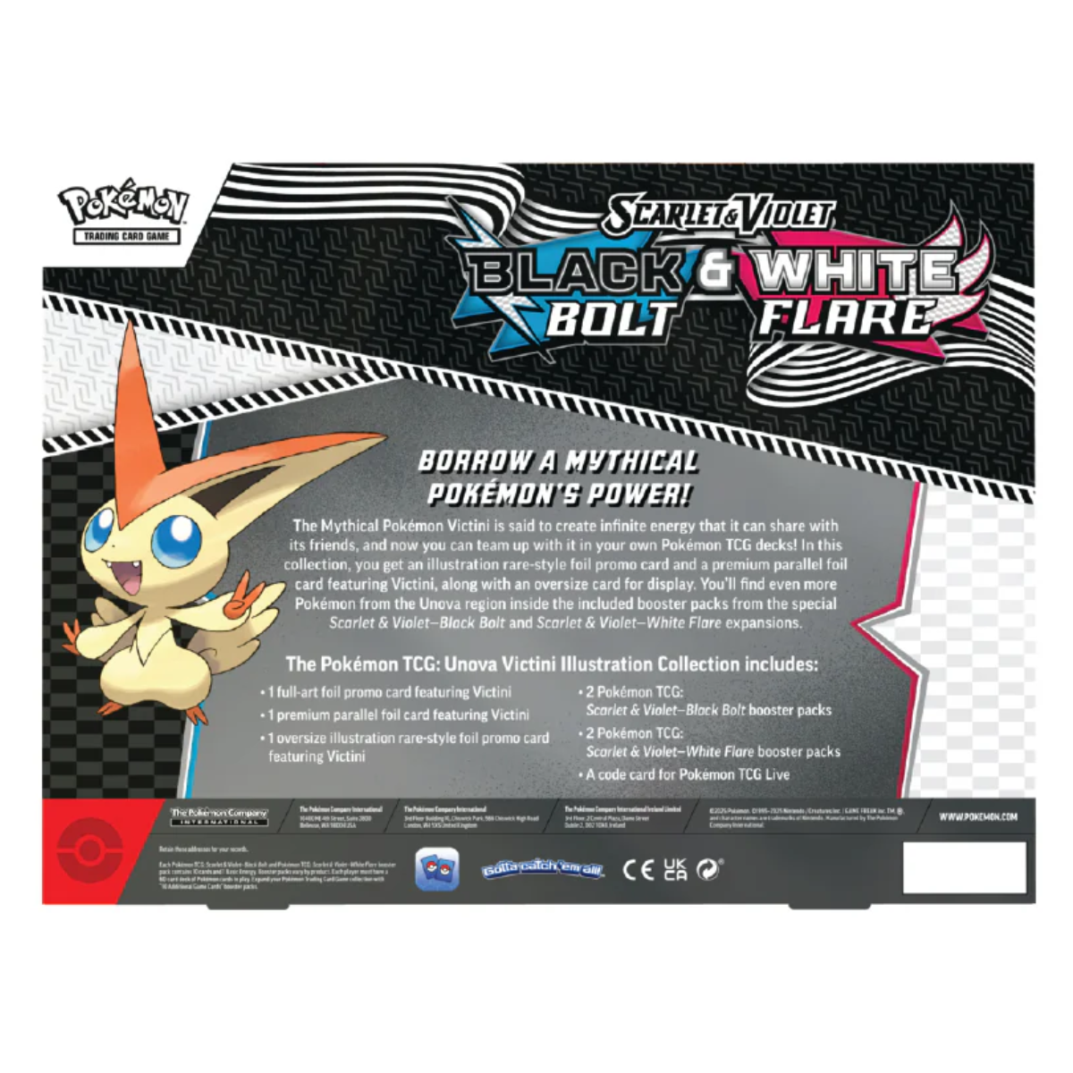 Black Bolt et White Flare Collection Illustration Victini d'Unys